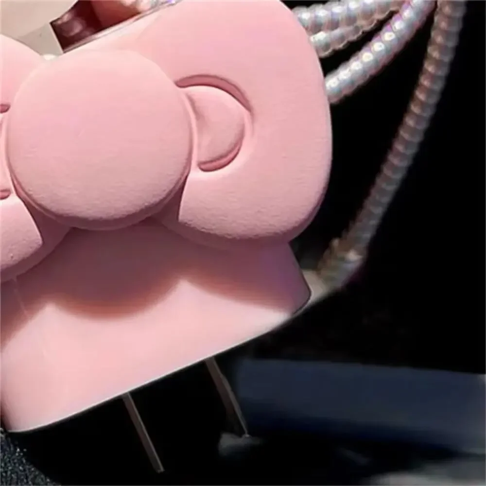 Big Pink Bow iPhone Charger Cable Protectors P17